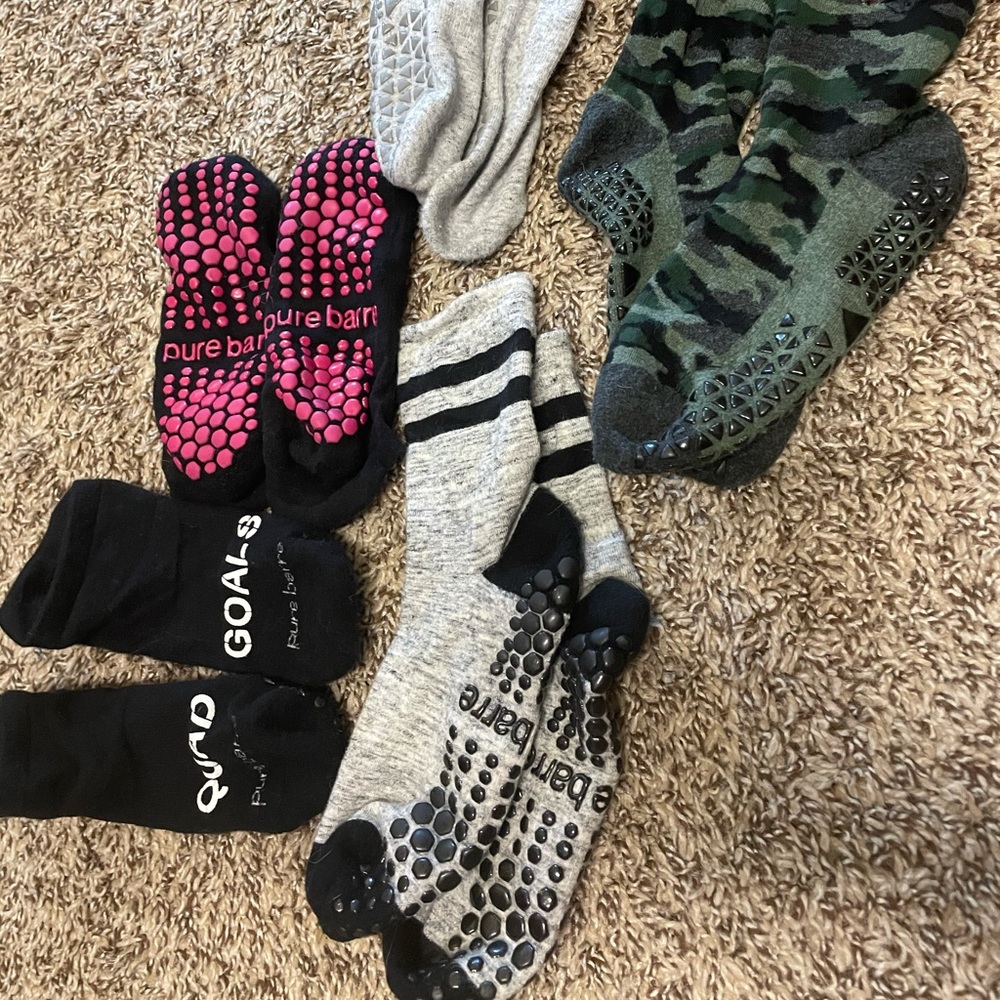 5 Barre Sticky Socks, Pure Barre Sock Bund…